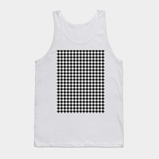 Gingham Check Pattern Stripes Black and White Tank Top